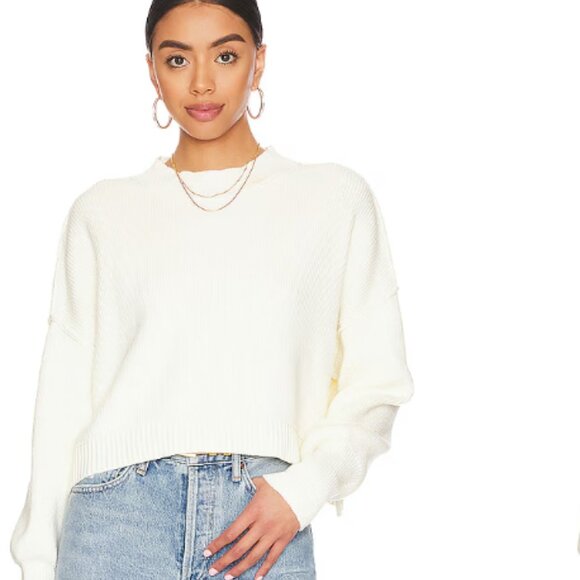 NEW FREE PEOPLE Easy Street Crop Sweater in brown for women 1225 3t0 - Picture 7 of 13